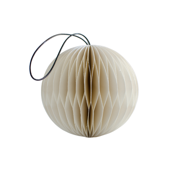 Nordic Rooms Paper Sphere Ornament - Off White