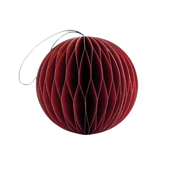 Nordic Rooms Paper Sphere Ornament - Classic Red