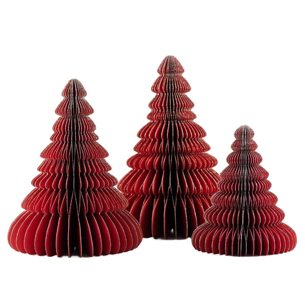 Standing Christmas Tree Classic Red Gitter Edge