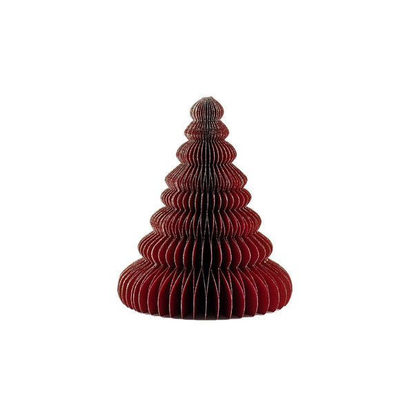 Standing Christmas Tree - 15cm - Classic Red with Glitter Edge