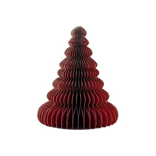 Nordic Rooms Standing Christmas Tree - 20cm - Classic Red Gitter Edge