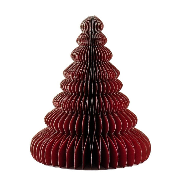 Nordic Rooms Standing Christmas Tree - 24cm - Classic Red Glitter Edge