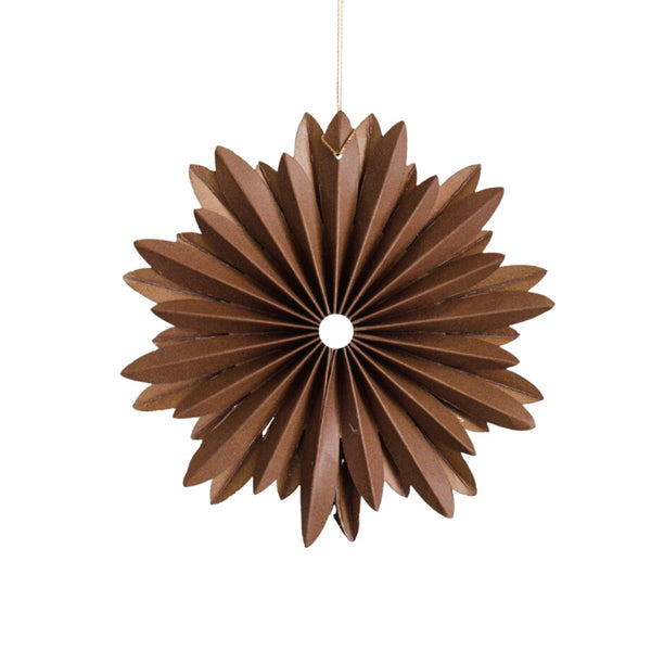 Paper Star Ornament  - Rust