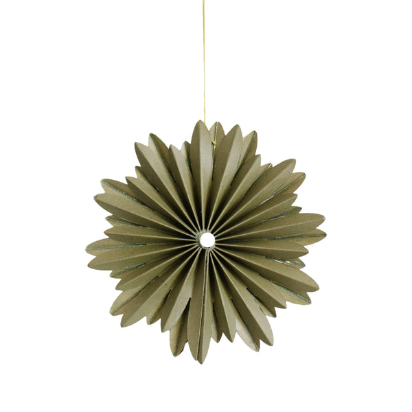 Nordic Rooms Paper Star Ornament - Olive Green