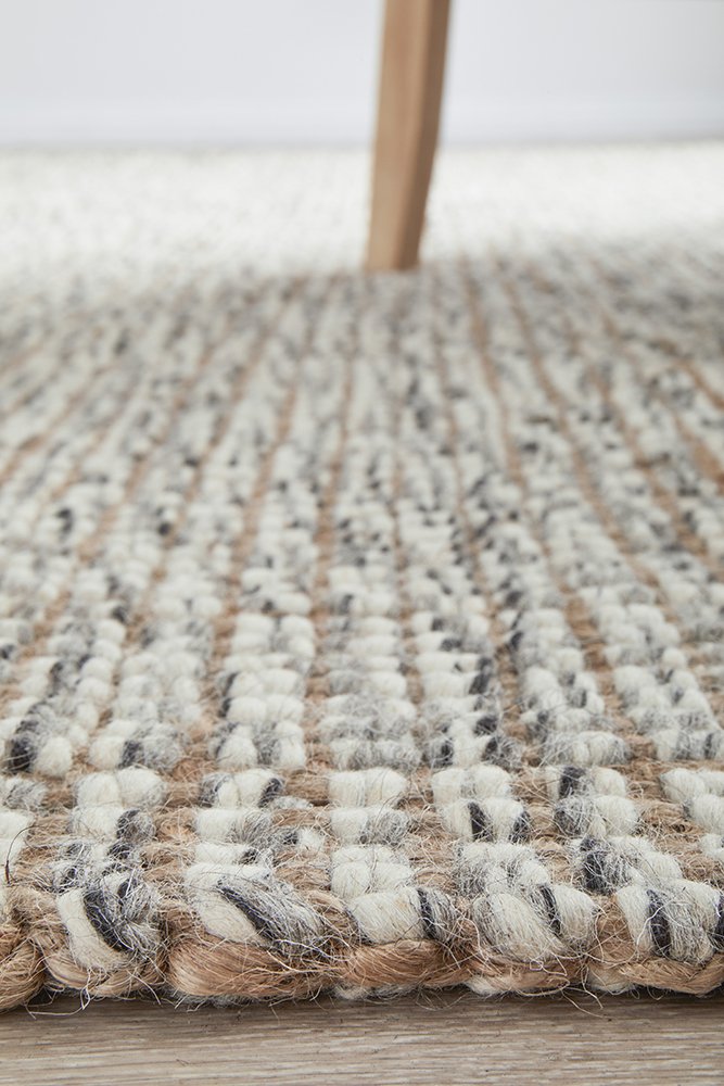 Arabella Wool and Jute Rug - Grey