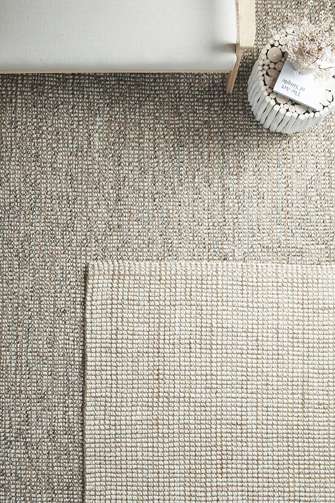 Arabella Wool and Jute Rug - Grey and Natural