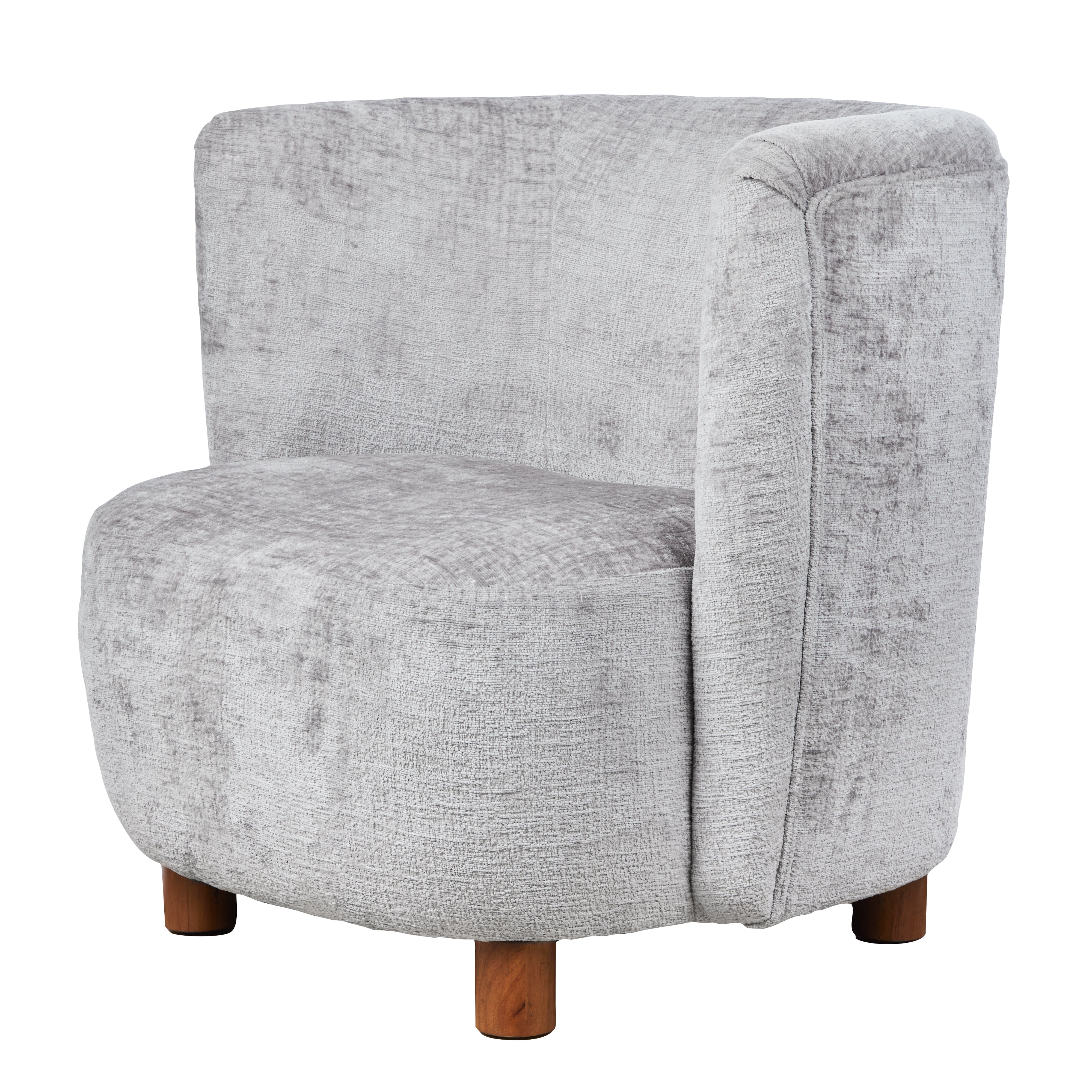 Amelie Armchair - Silver Grey Chenille