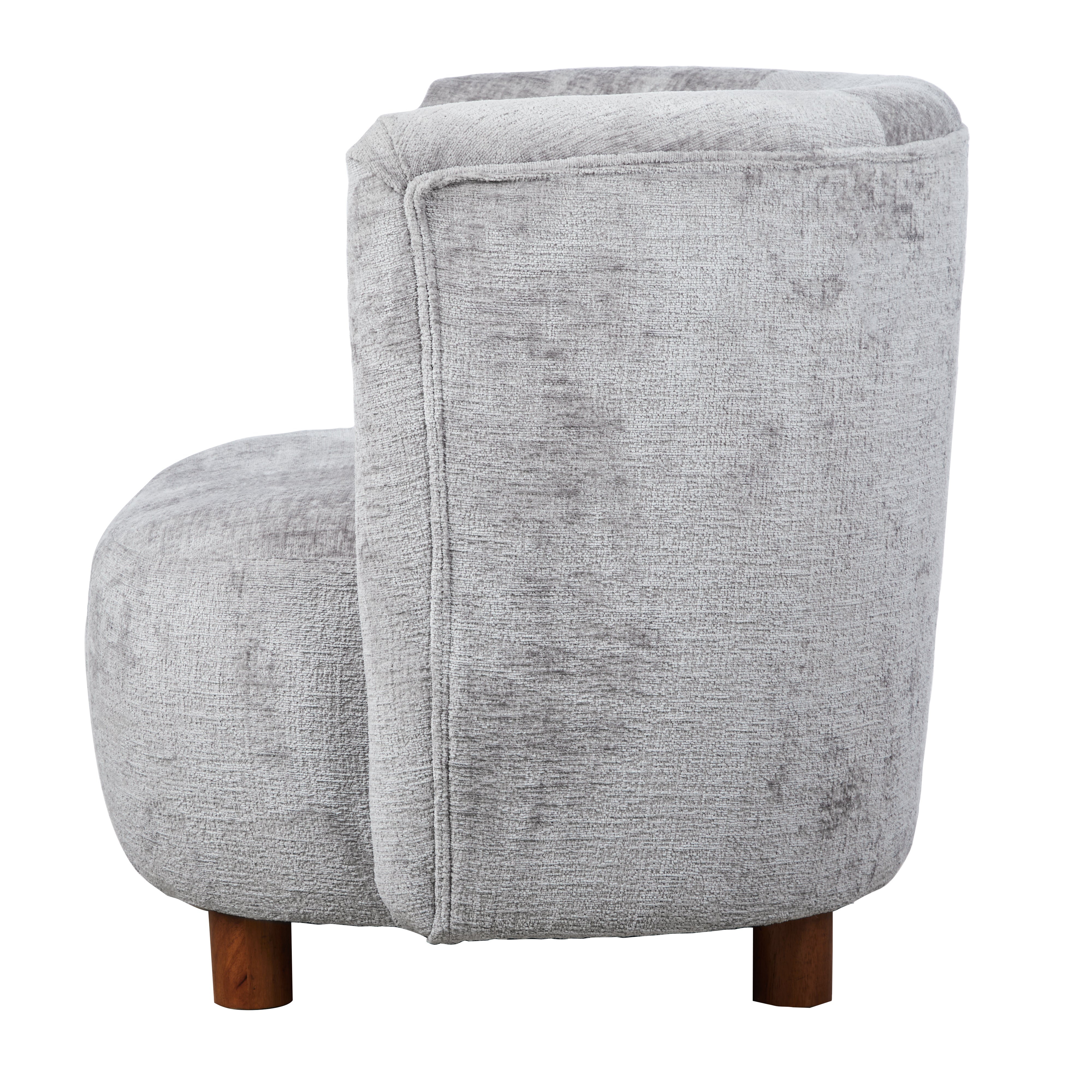 Amelie Armchair - Silver Grey Chenille