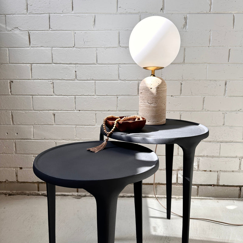 Ancona Side Table - Black - 46cm Rodwell and Astor