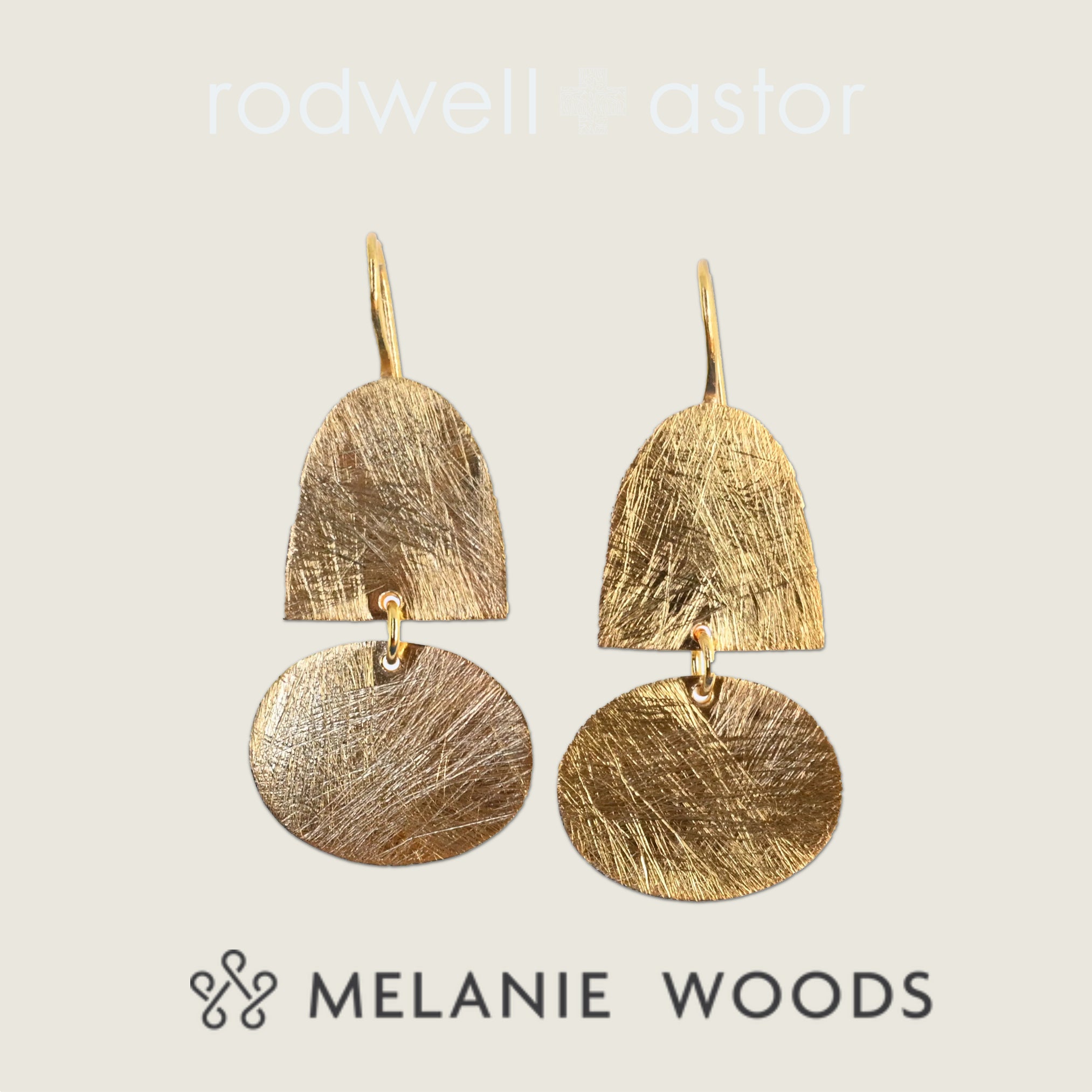 Melanie Woods Semi Droplet Hook - Gold