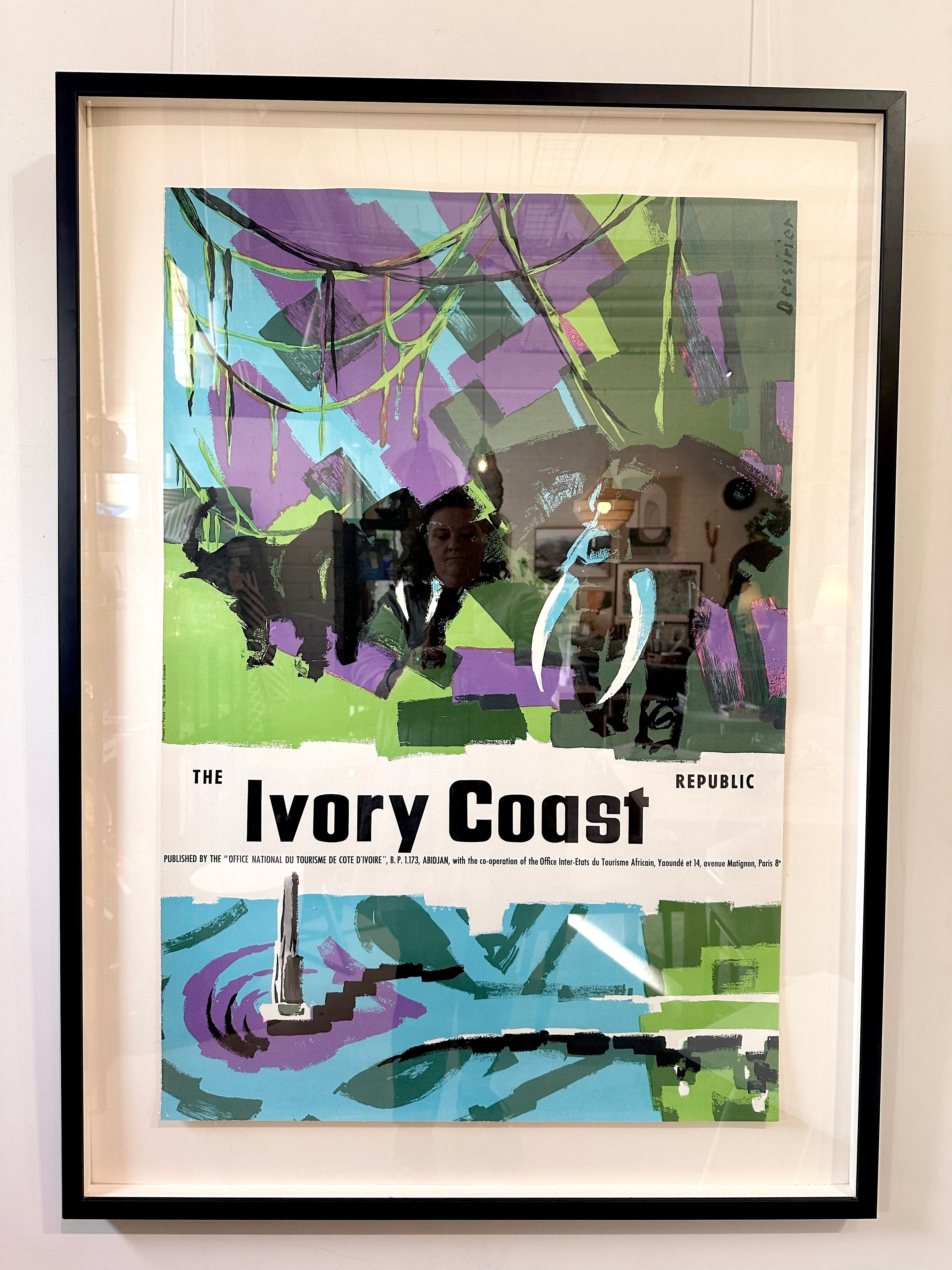 Original Ivory Coast Vintage Travel Poster by Dessirier