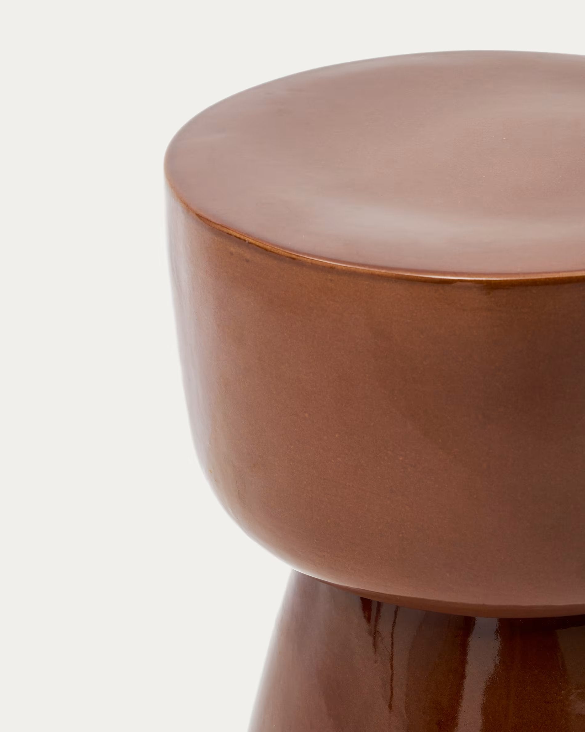 Gamla Ceramic Stool - Brick Red