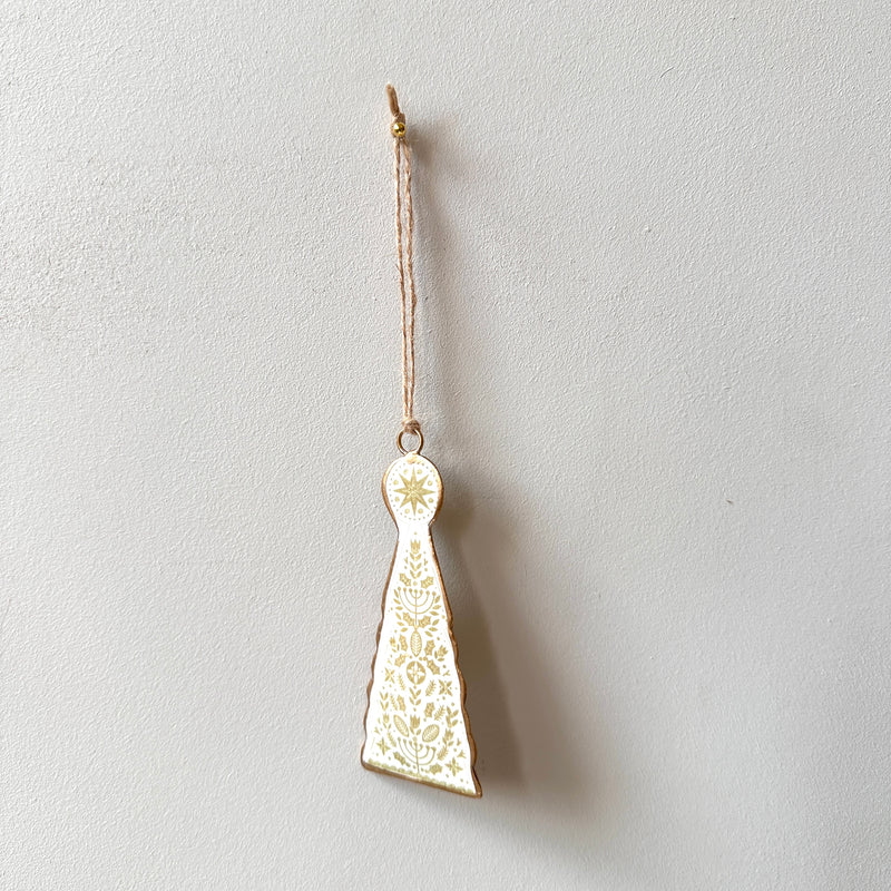 Recycled Metal Hanging Ornament  - Naïve Tree