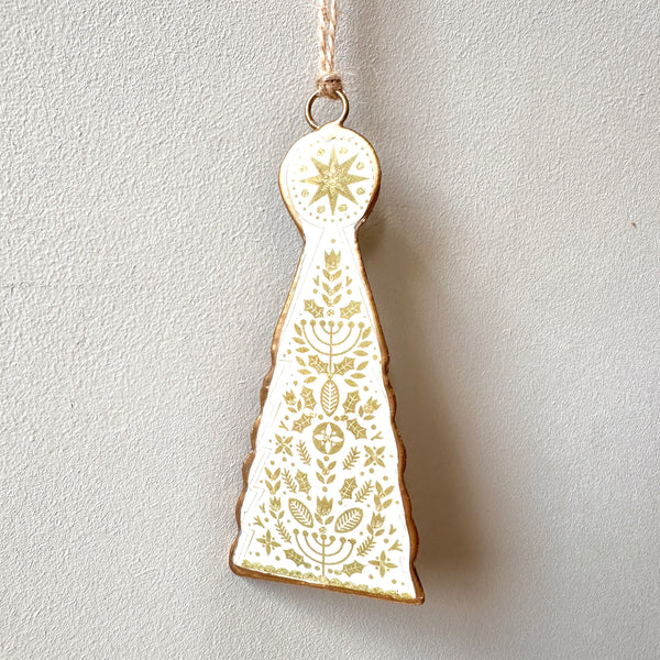 Recycled Metal Hanging Ornament  - Naïve Tree