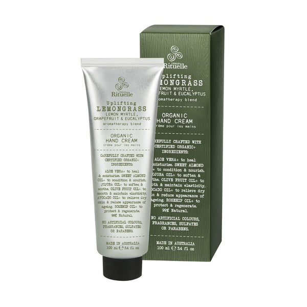 Urban Rituelle Lemongrass, Lemon Myrtle, Grapefruit & Eucalyptus | Organic Hand Cream | 100ml