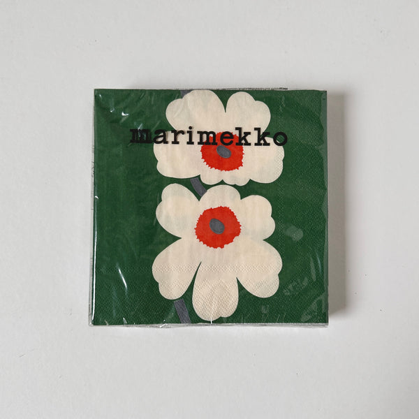 Marimekko Lunch Napkin - Unikko - 60th Anniversary Green