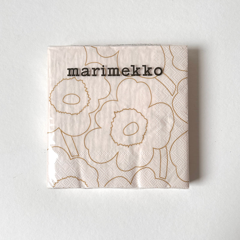 MARIMEKKO Lunch Napkin - Piirto Unikko - Gold