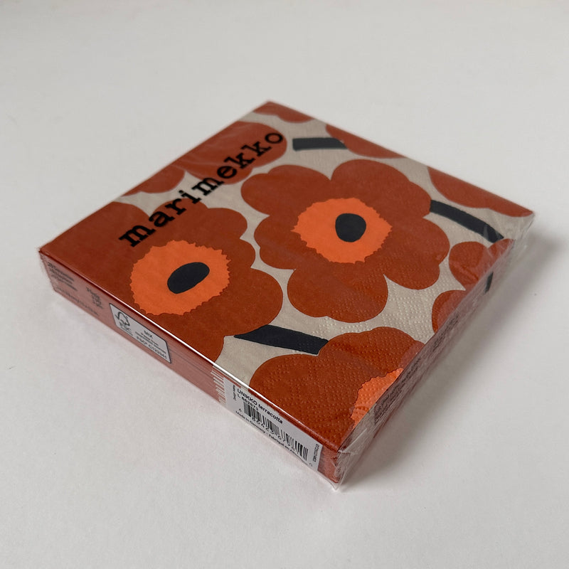 Marimekko Lunch Napkin - Unikko - Terracotta