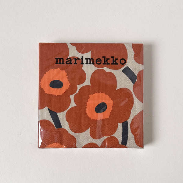 Marimekko Lunch Napkin - Unikko - Terracotta