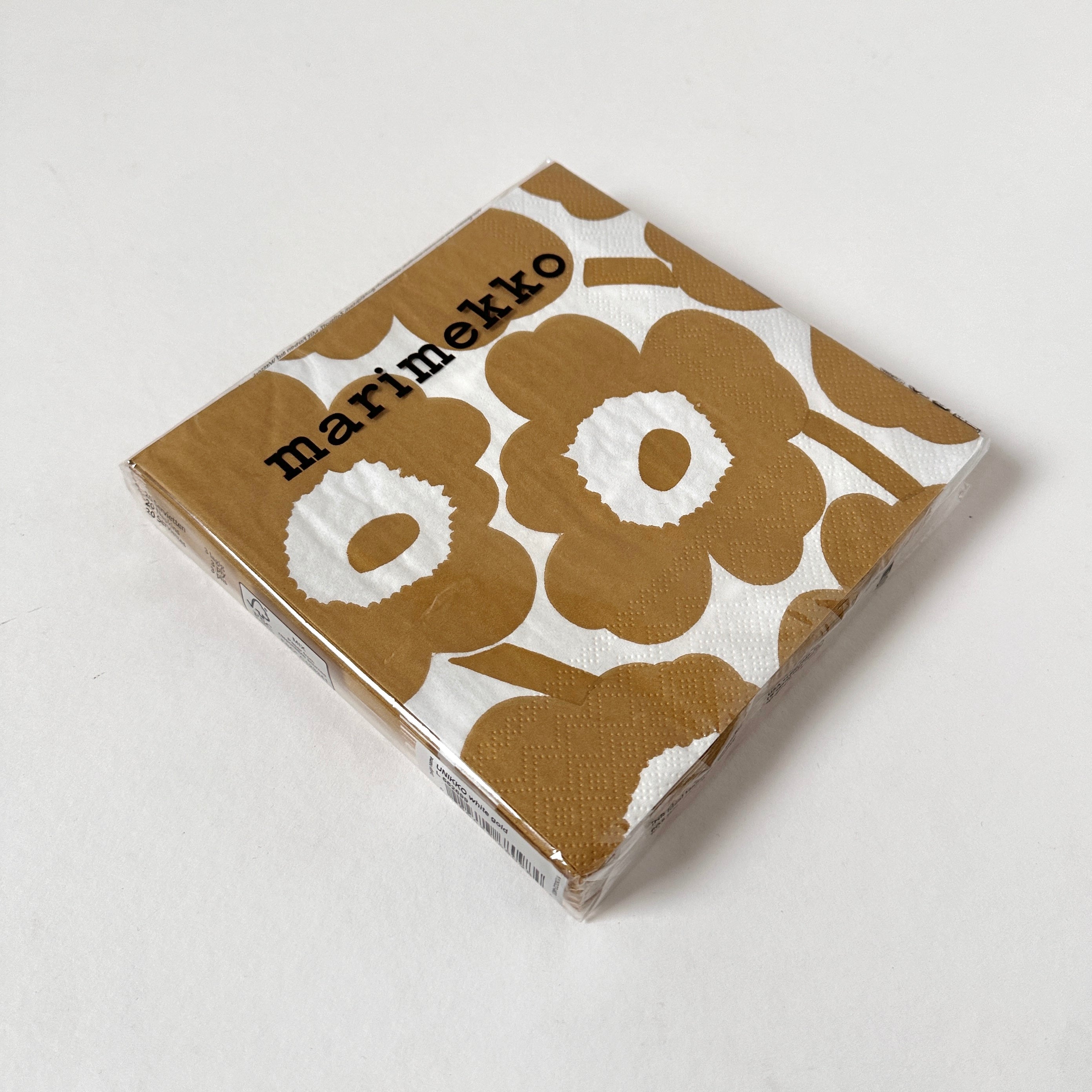 Marimekko Lunch Napkin - Unikko - White Gold