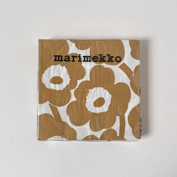 Marimekko Lunch Napkin - Unikko - White Gold