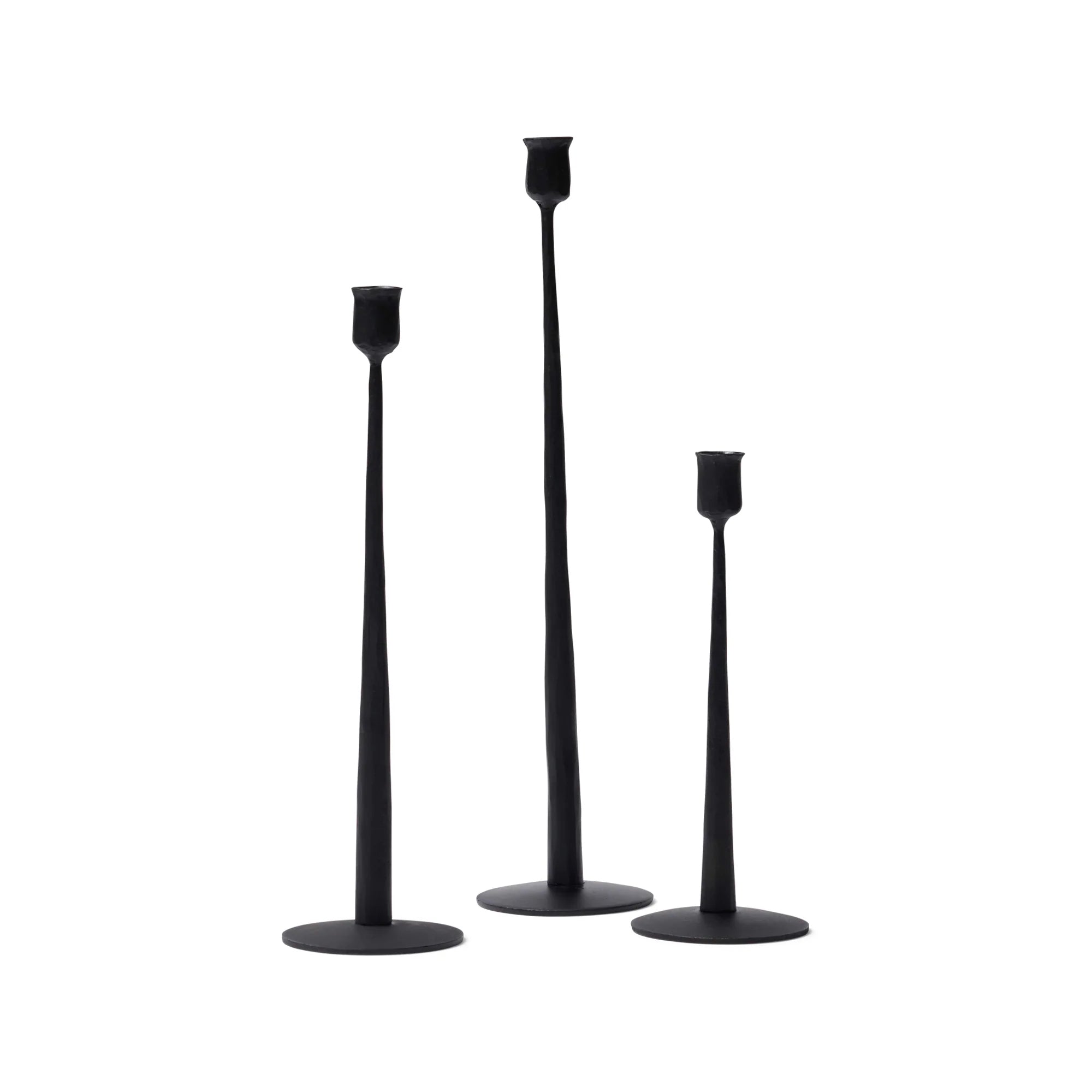 Nilsa Black Metal Candle Holder - Small