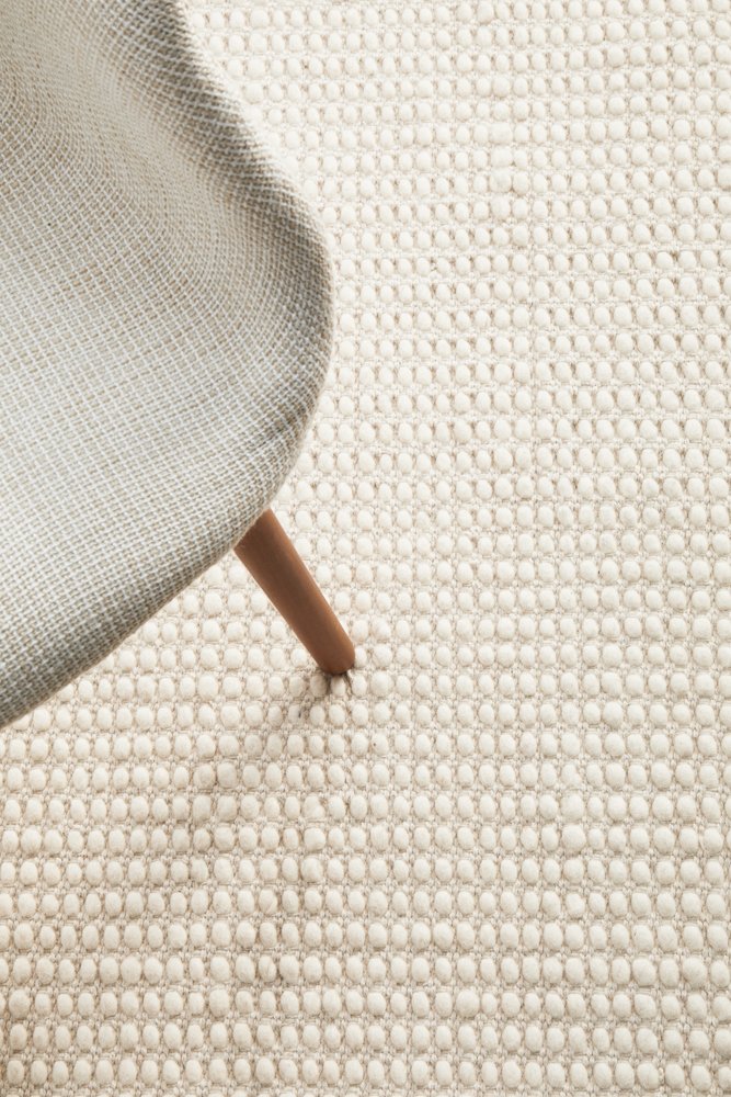 Riba 300 Rug - White Wool Rug