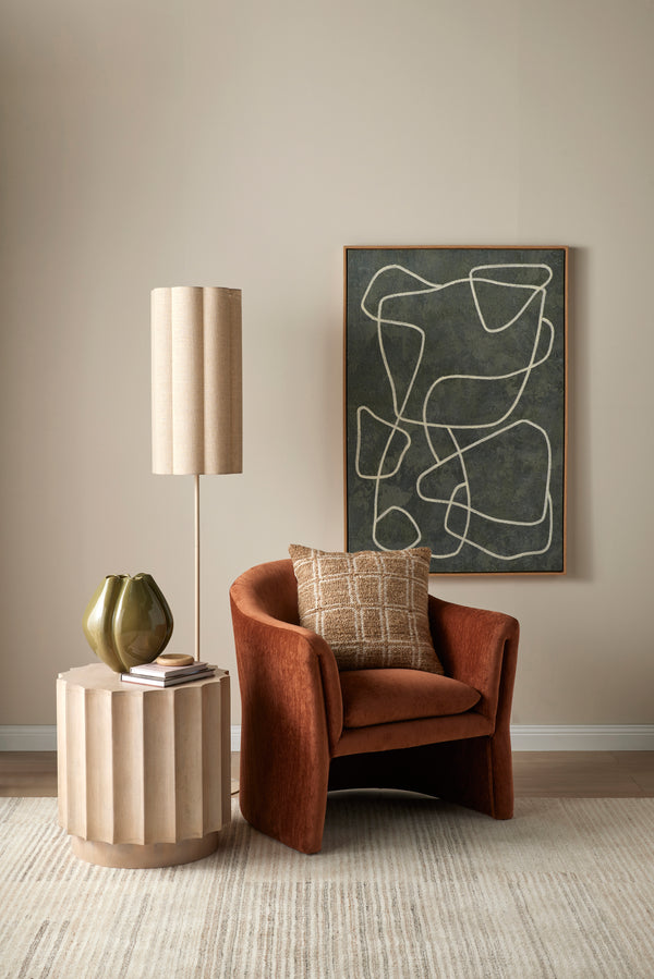 Talstone Linen Floor Lamp Rodwell & Astor