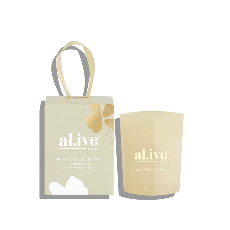 Al.ive 20hr Candle Bauble - Golden Wattle & Citrus Rodwell and Astor