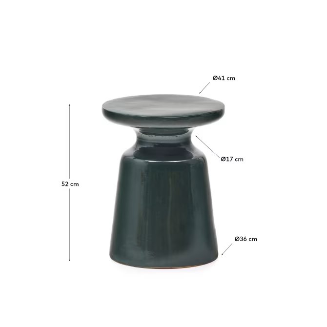 Ystad Emerald Green Ceramic Side Table