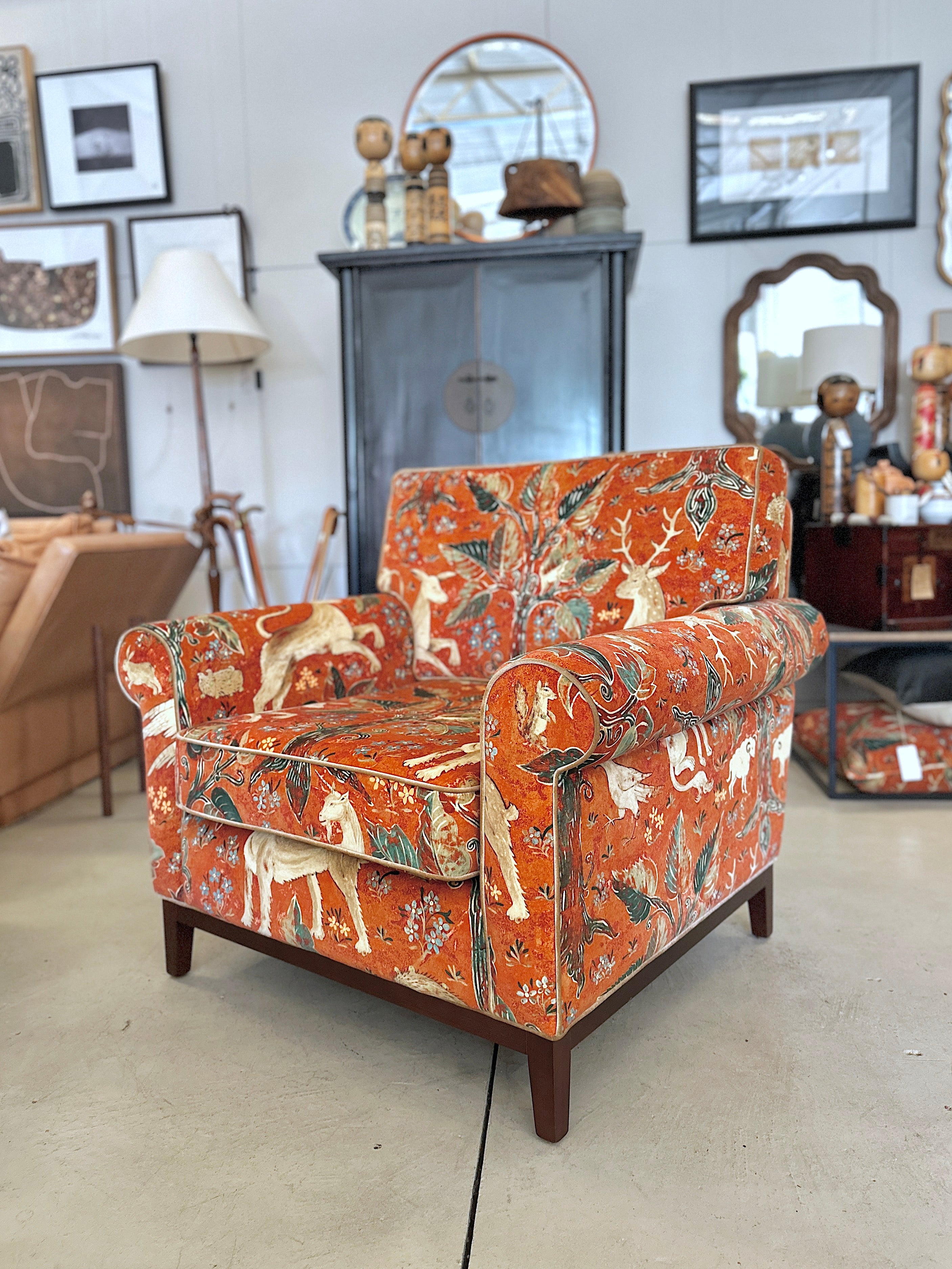 Zoffany ARDEN Armchair in Venetian Red