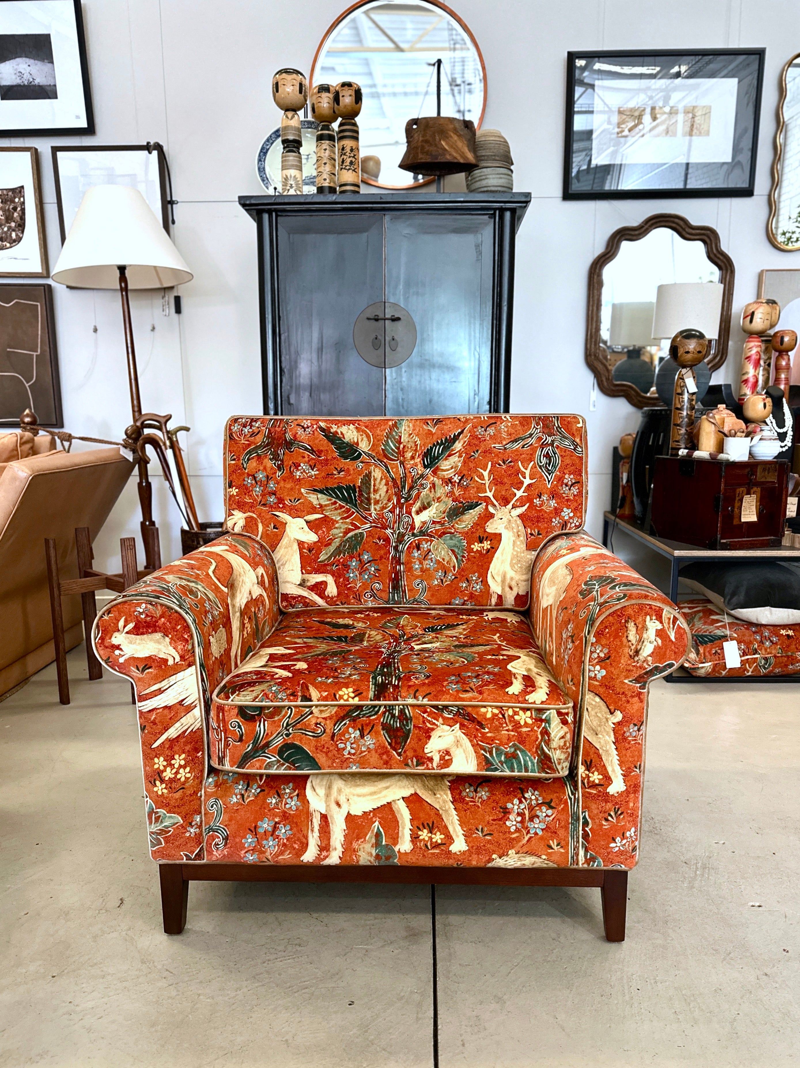 Zoffany ARDEN Armchair in Venetian Red