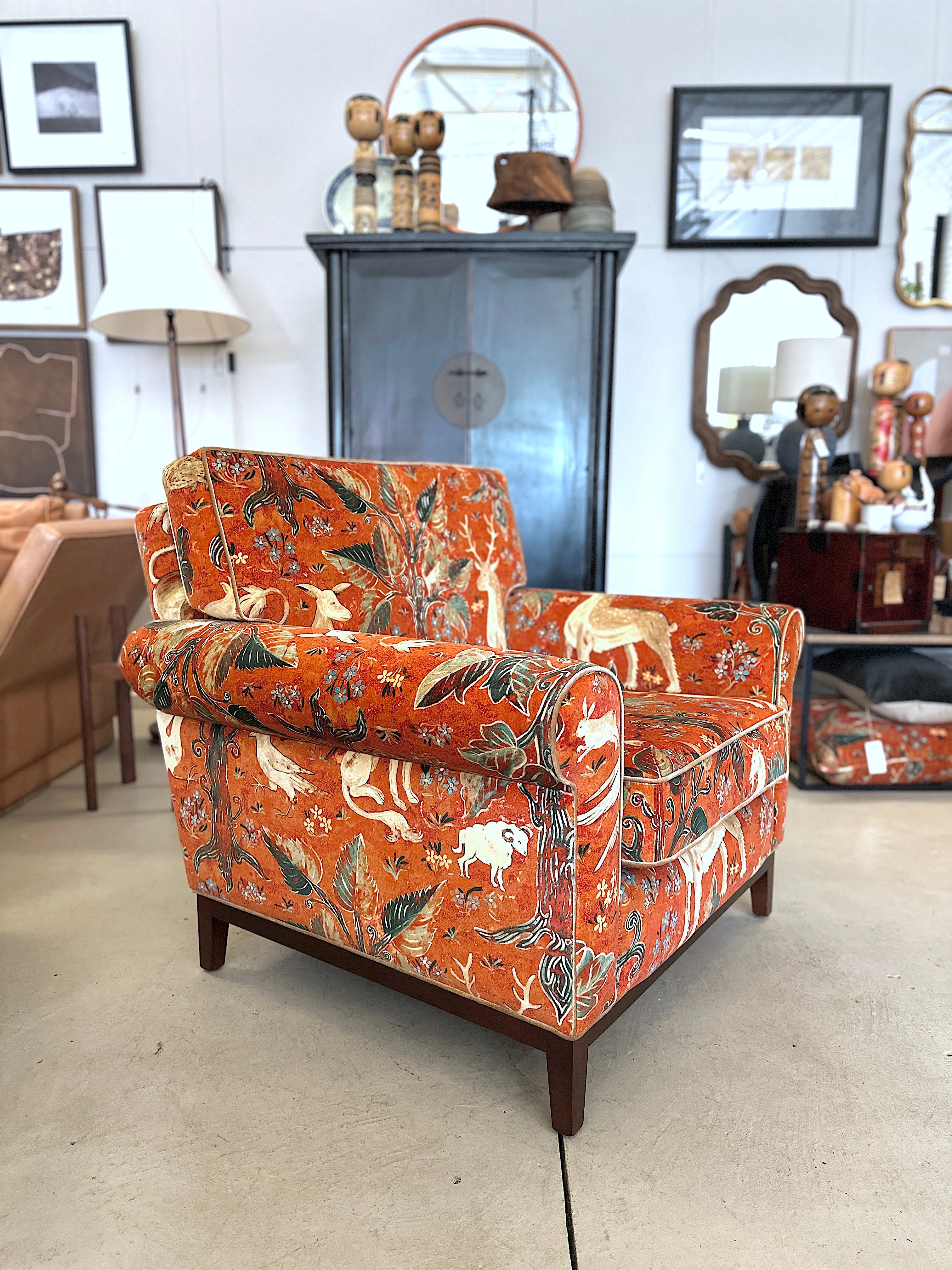 Zoffany ARDEN Armchair in Venetian Red