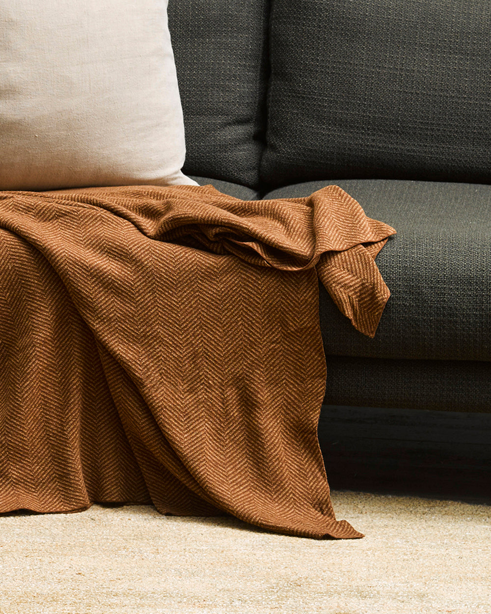 Carmelina Organic Cotton Throw - Spice