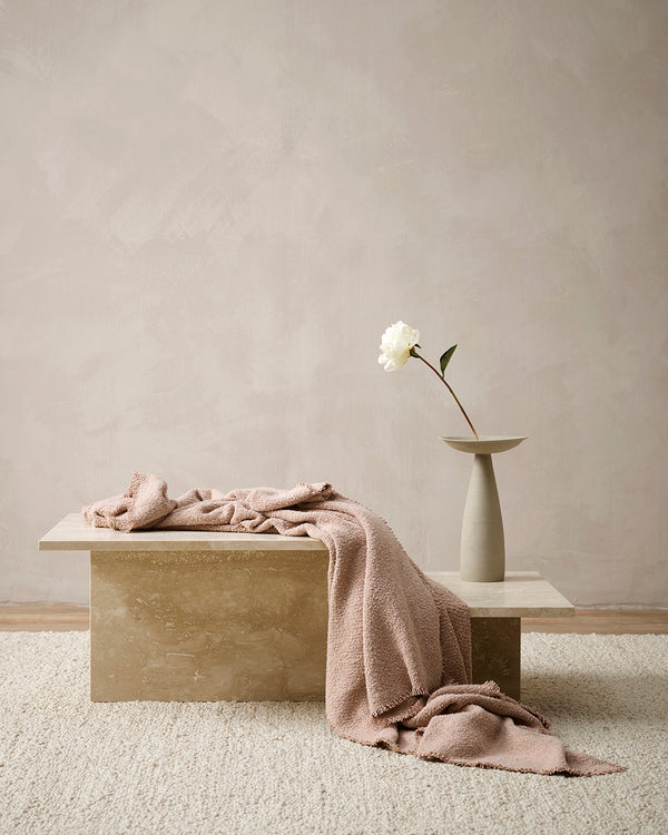 BAYA Cromwell Throw - Blush