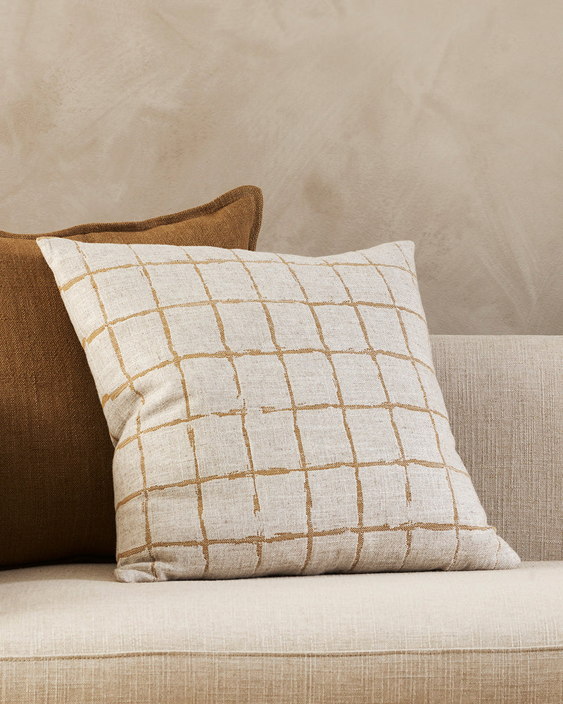 Harrison Cushion - Ochre 55 x 55cm