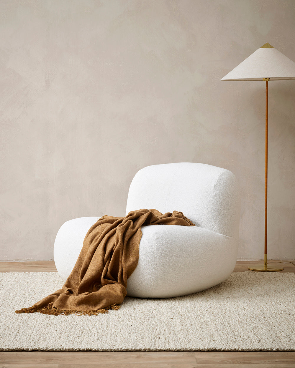 BAYA Richmond Wool Blend Throw - Cinnamon Rodwell and Astor