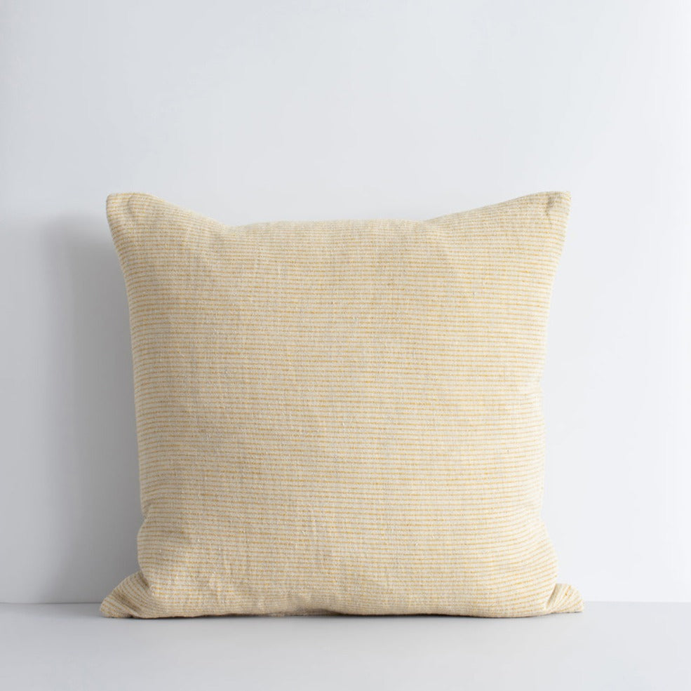 BAYA Sandridge Cushion - Linen/Ochre 50 x 50cm