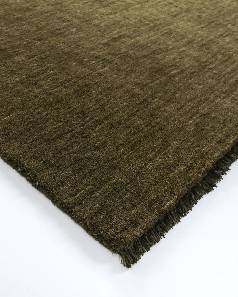 Sandringham Wool Floor Runner - Moss