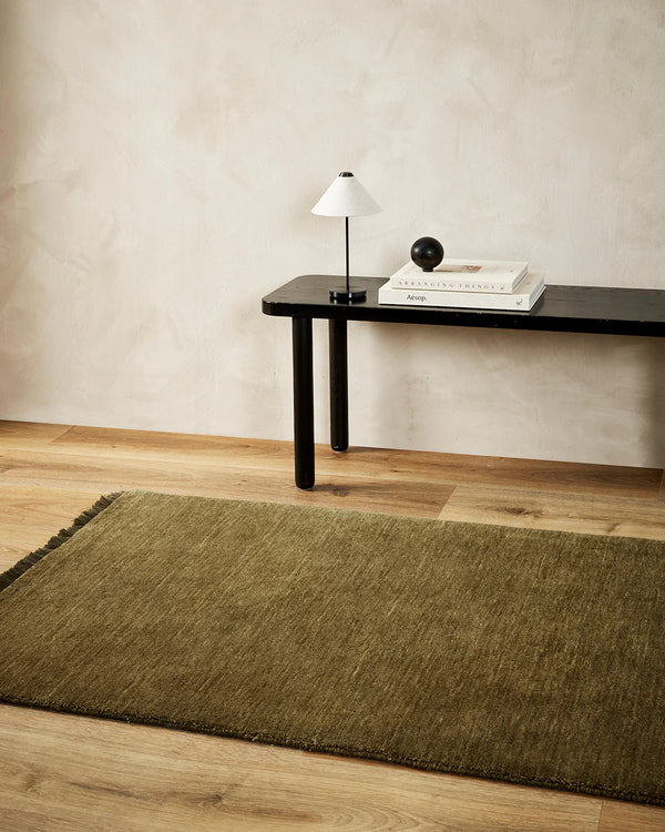 Sandringham Wool Floor Runner - Moss