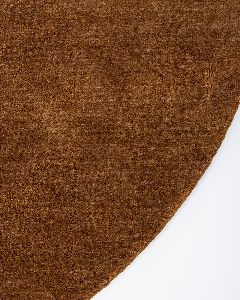 Sandringham Round Wool Rug - Pecan