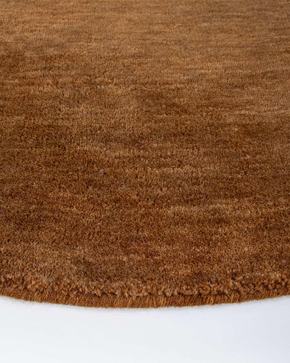 Sandringham Round Wool Rug - Pecan