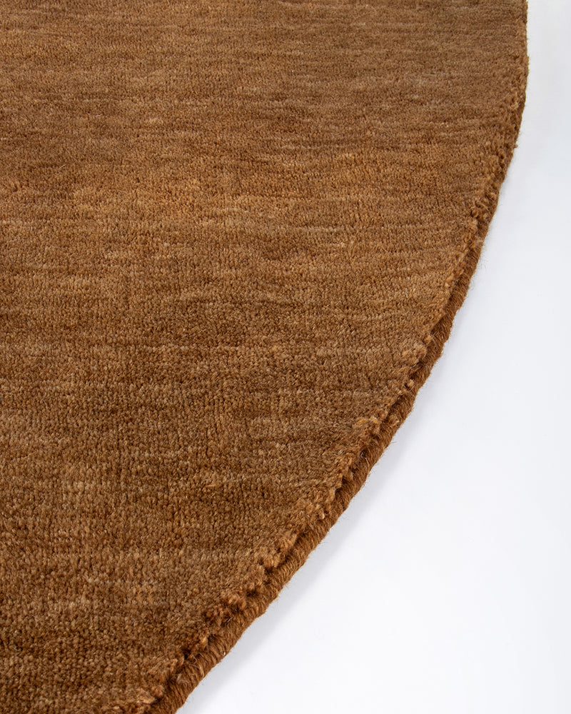 Sandringham Round Wool Rug - Pecan