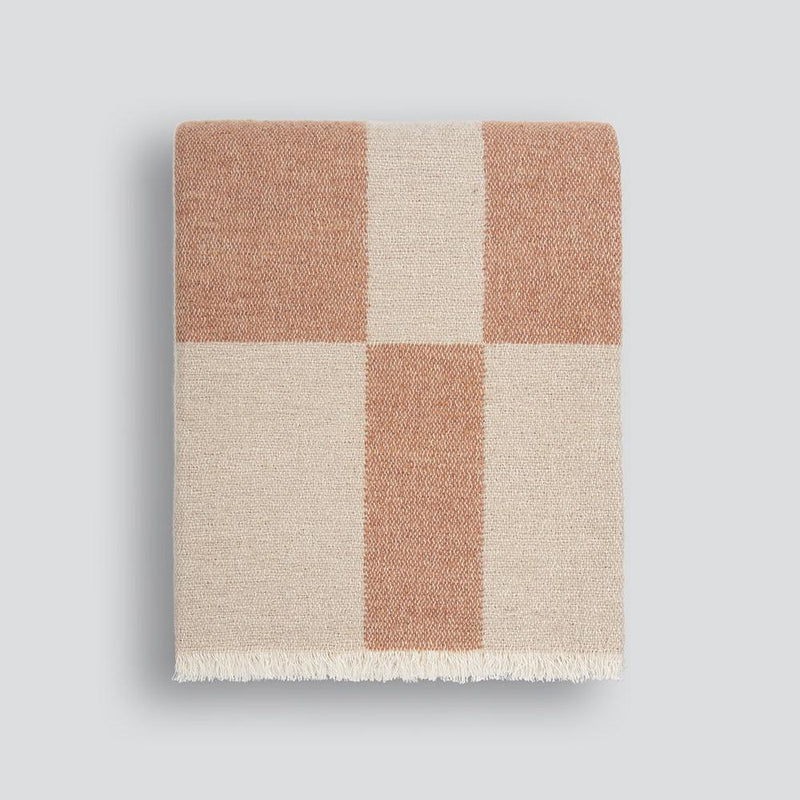 BAYA Winton Wool Blend Throw - Coral