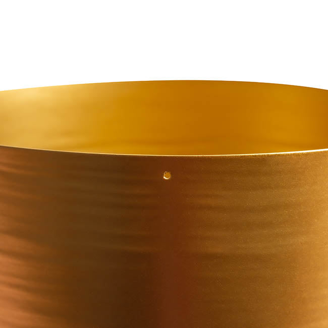 Matt Brass/Gold Metal Planter - Small