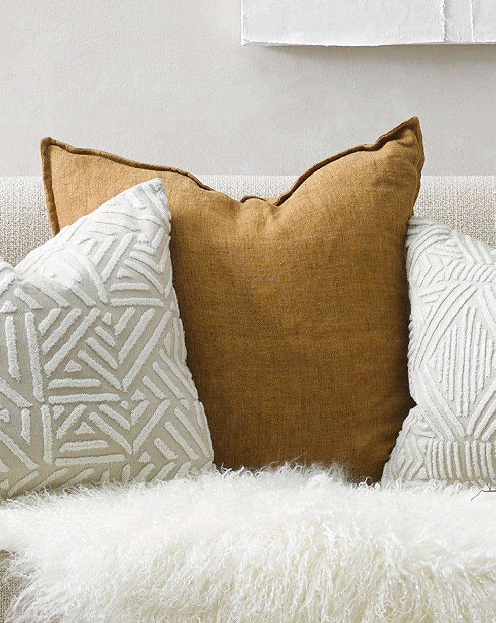 BAYA Cassia Cushion - Cumin - 55 x 55cm