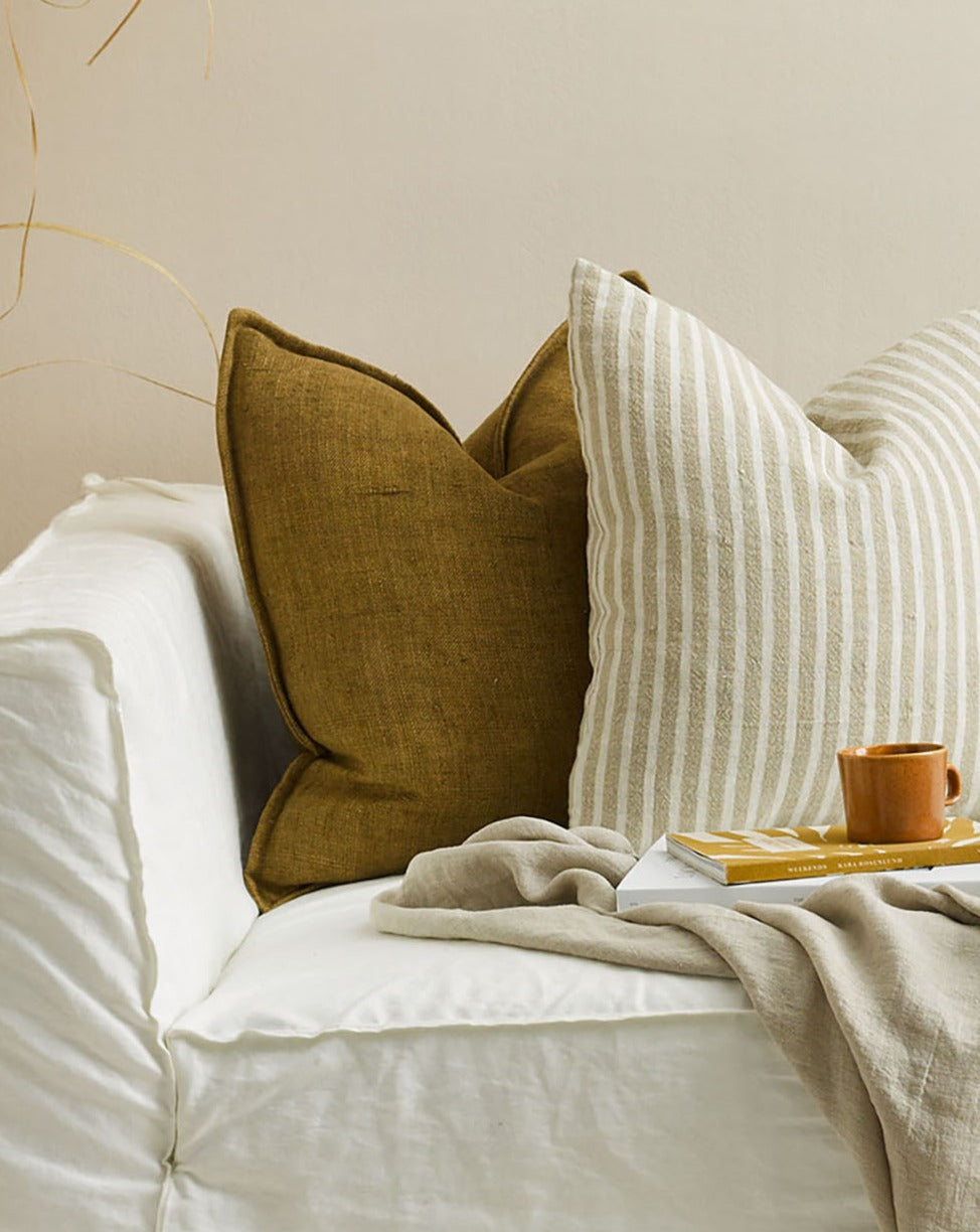 Flaxmill Linen Cushion - Fenugreek