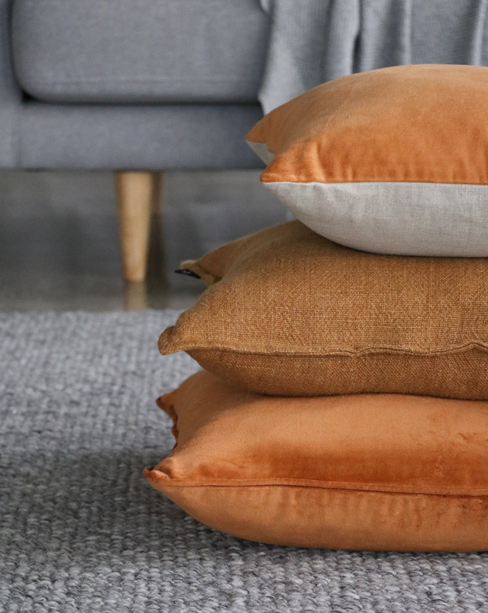 Flaxmill Linen Cushion - Nutmeg