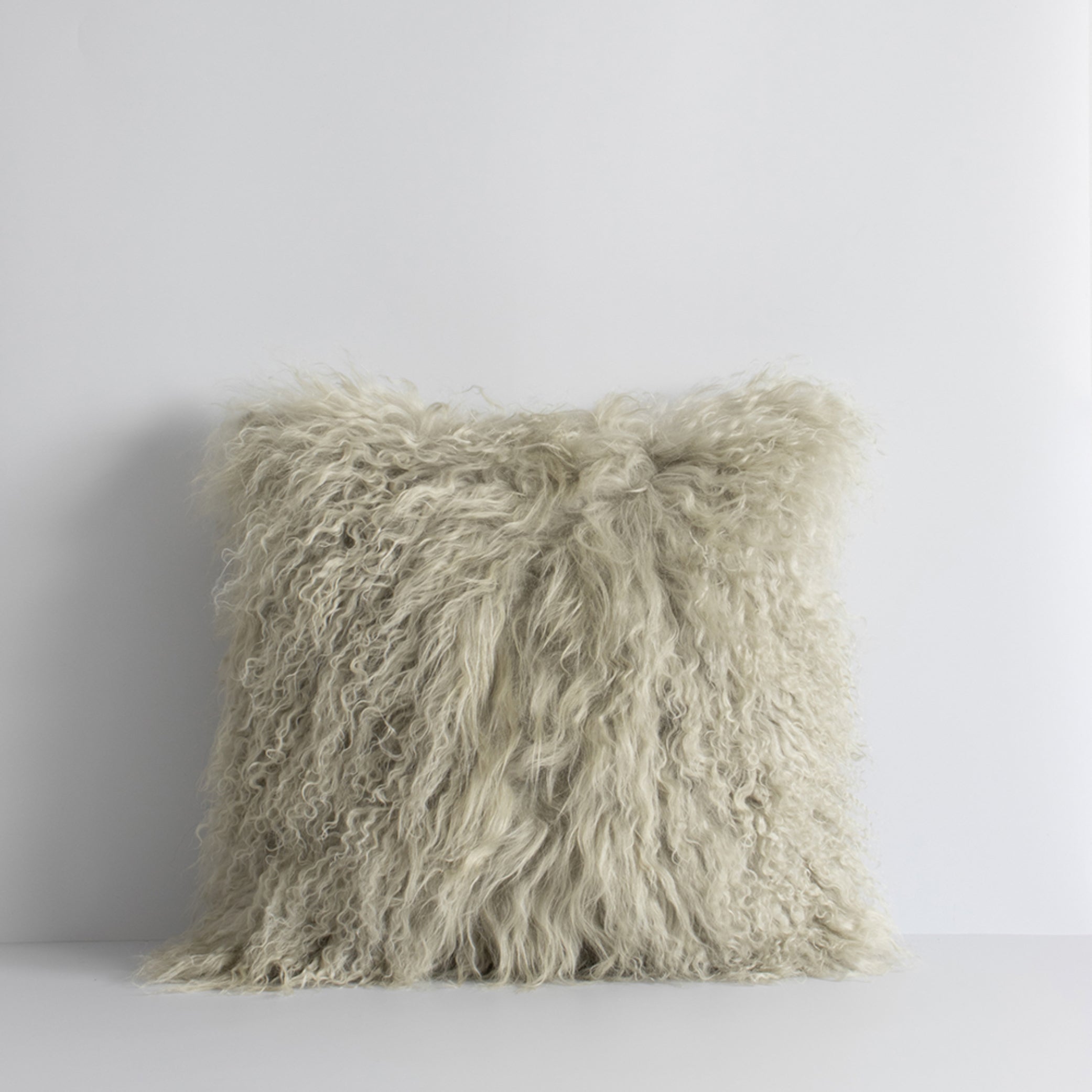 Rodwell and Astor - BAYA Meru Cushion - Tibetan Lamb Hide - Oatmeal 