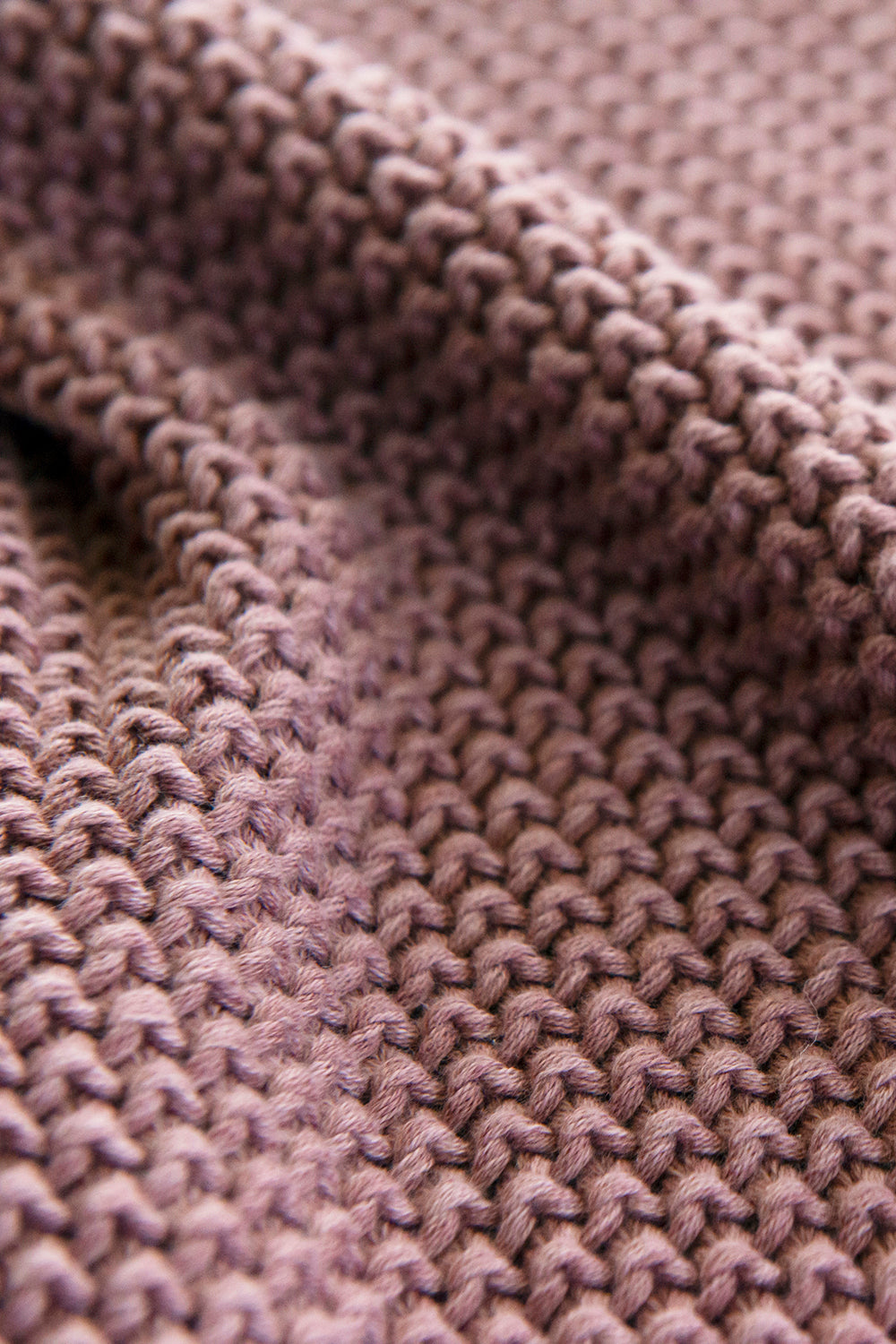 BAYA Milford Moss Stitch Throw - Muted Clay